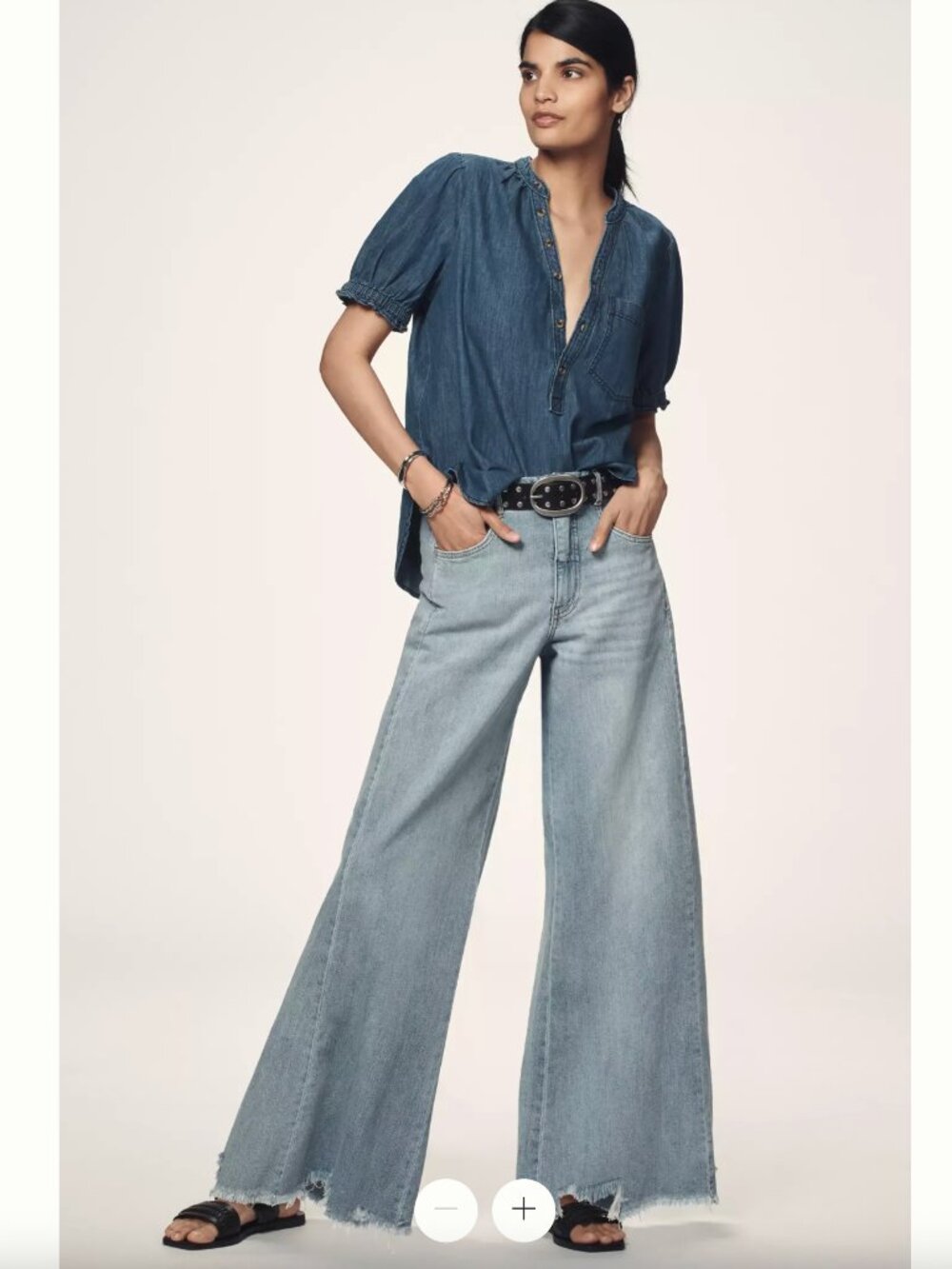 Anthropologie - Pilcro - Adi Regenerative Cotton Flare Jeans - Lt Wash - Sz 30